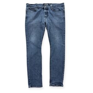Rude Pants Men's 38x32 Gray Denim Slim Super Skinny Jeans Fit Stretch‎
